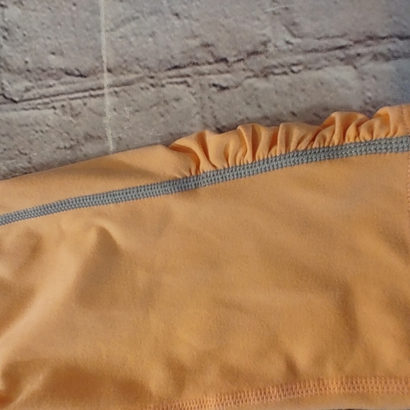 Free People Orange Active Ruched Cuff Leggings Reflective Large - Picture 10 of 10
